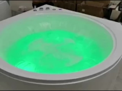 라도도 코너 폭포 마사지 욕조 원형 폭포로 강조