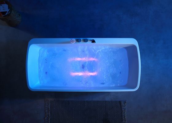 1.0HP 마사지 펌프와 함께 하나의 아크릴 LED 하단 빛 마사지 욕조