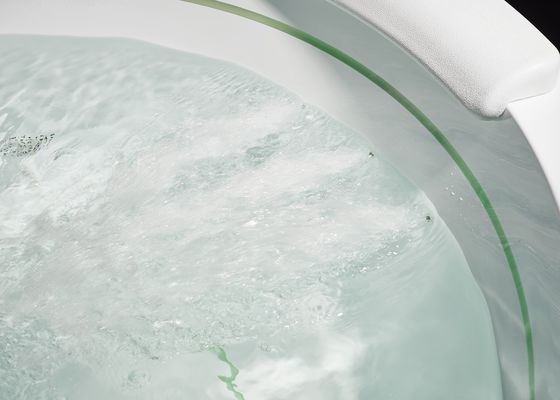 D1600mm 둥근 마사지 욕조 내부 LED 스트립 2개 숨겨진 거품 욕조 - 작은 공간에 3명용